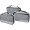 Jet GRS recycelte Packwürfel – 3er-Set, grau
