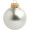Individuell bedruckbare Glas-Christbaumkugel, 7cm, Goldsplint Krone, ECO-Einzelkarton mit vier Fenstern, silber matt