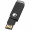 Swivel Rectangular USB-Stick, schwarz, 1GB