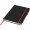 Noir A5 Notizbuch, schwarz, rot
