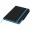 Noir Edge A5 Notizbuch mit farbigem Rand, schwarz, blau
