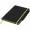 Noir Edge A5 Notizbuch mit farbigem Rand, schwarz, limone