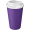 Americano® Eco 350 ml recycelter Becher mit auslaufsicherem Deckel, lila, weiß