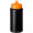 Baseline Recycelte Sportflasche, 500 ml, schwarz, orange