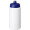 Baseline Recycelte Sportflasche, 500 ml, weiß, blau
