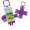 Biegsamer Handyhalter mit Silikonüberzug, violett