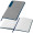 A5 Notizbuch mit farbigem Schnitt EVAN, dunkelblau