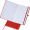 A5 Notizbuch mit linierten Seiten, rot