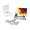 Geschenkartikel: ROMINOX® Key Tool Airplane / Flugzeug (19 Funktionen) im Motiv-Mäppchen Deutschland Fan Jubelverstärker
