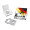 Geschenkartikel: ROMINOX® Key Tool House / Haus (21 Funktionen) im Motiv-Mäppchen Deutschland Fan Jubelverstärker