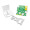 Geschenkartikel: ROMINOX® Key Tool Bunny / Hase (16 Funktionen) im Motiv-Mäppchen Frohe Ostern