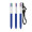 BIC® 4 Colours® ballpen + lanyard, weiß, marineblau