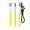 BIC® 4 Colours® ballpen + lanyard, weiß, gelb