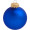 Individuell bedruckbare Glas-Christbaumkugel, 7cm, Goldsplint Krone, ECO-Einzelkarton mit vier Fenstern, königsblau matt