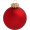 Individuell bedruckbare Glas-Christbaumkugel, 7cm, Goldsplint Krone, ECO-Einzelkarton mit vier Fenstern, rot matt