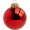 Individuell bedruckbare Glas-Christbaumkugel, 7cm, Goldsplint Krone, ECO-Einzelkarton mit vier Fenstern, rot glanz
