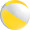 Strandball aus PVC mit einer Segmentlänge von 40 cm, gelb