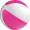 Strandball aus PVC mit einer Segmentlänge von 40 cm, pink