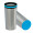 Thermobecher RETUMBLER-myDRINQEO, silber, cyan, cyan