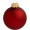 Individuell bedruckbare Glas-Christbaumkugel, 7cm, Goldsplint Krone, ECO-Einzelkarton mit vier Fenstern, bordeaux matt