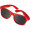 Sonnenbrille aus Kunststoff im Nerdlook, UV 400 Schutz GIANNA, rot