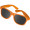 Sonnenbrille aus Kunststoff im Nerdlook, UV 400 Schutz, orange