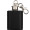 ZORR Flachmann Schlüsselanhänger 1OZ/28,3 ml , schwarz matt