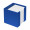 Zettelbox mit Köcher "Alpha", blau