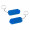 Chiphalter mit 1€-Chip "Alpha", blau, blau