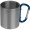 Tasse aus Metall mit Karabinerhaken, 200ml ANGELICA, blau