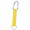 Kurz-Schlüsselband/Kurz-Lanyard "Duo", Pastellgelb (ca. Pantone PYC), silber