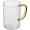 Glastasse mit farbigem Henkel, 250ml, gelb