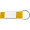 Schlüsselanhänger mit farbigem Stoffbändchen MARC, gelb