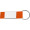 Schlüsselanhänger mit farbigem Stoffbändchen, orange