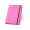 WATTERS. A5-Notizbuch aus fluoreszierendem PU mit linierten Seiten, rosa