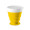 ASTRADA. faltbarer Reisebecher aus Silikon und PP 250 ml, gelb