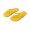 MAUPITI L / XL. Bequeme Flip-Flops mit PE-Sohle und PVC-Riemen, gelb