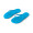 MAUPITI L / XL. Bequeme Flip-Flops mit PE-Sohle und PVC-Riemen, hellblau