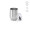 Tigris Reisebecher recycelter Edelstahl, 320 ml. Doppelwandig mit Deckel, silber