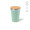 Don Reisebecher recycelter Edelstahl mit Bambusdeckel, 400 ml. Doppelwandig, pastelgrün