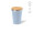 Don Reisebecher recycelter Edelstahl mit Bambusdeckel, 400 ml. Doppelwandig, mattblau