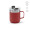 "Shinano Mug" Tasse aus recyceltem Edelstahl, 440 ml mit drehbarem Deckel, doppelwandig, burgund