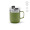 "Shinano Mug" Tasse aus recyceltem Edelstahl, 440 ml mit drehbarem Deckel, doppelwandig, armeegrün