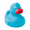 Badeente Squack, hellblau