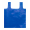 faltbare RPET Einkaufstasche Squber, blau