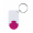 Schlüsselanhänger mit Einkaufswagenchip Trolex, weiß/pink