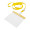 Ausweishülle mit Lanyard Ballek, transparent/gelb