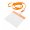 Ausweishülle mit Lanyard Ballek, transparent/orange