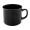 Matter Vintage-Becher Woodstock Flat, schwarz