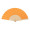 RPET Handfächer Solana, orange